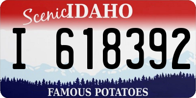 ID license plate I618392