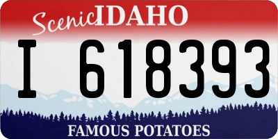 ID license plate I618393