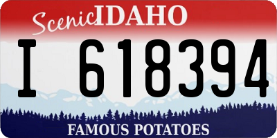 ID license plate I618394