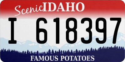 ID license plate I618397