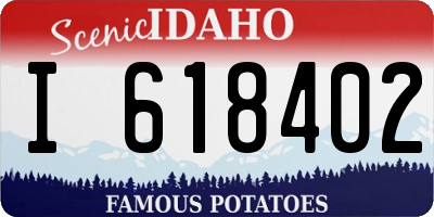 ID license plate I618402