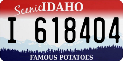 ID license plate I618404