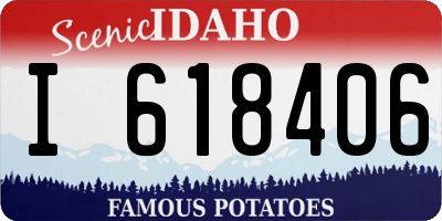 ID license plate I618406