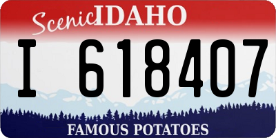 ID license plate I618407