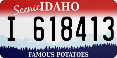 ID license plate I618413