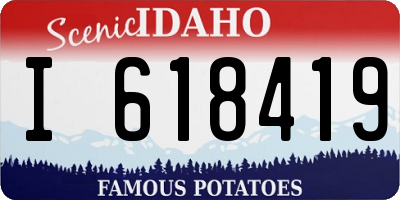 ID license plate I618419
