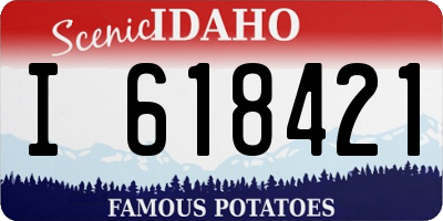 ID license plate I618421