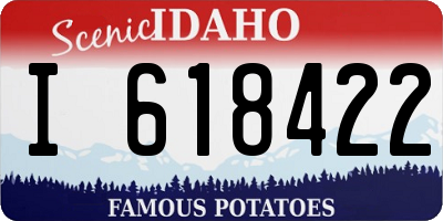 ID license plate I618422