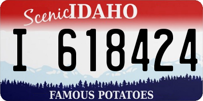 ID license plate I618424