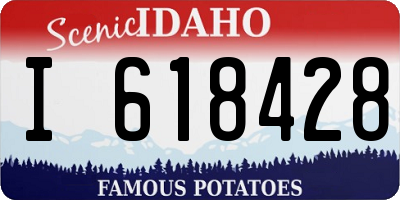 ID license plate I618428