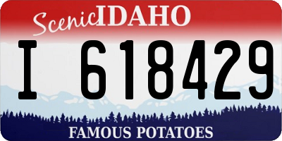 ID license plate I618429