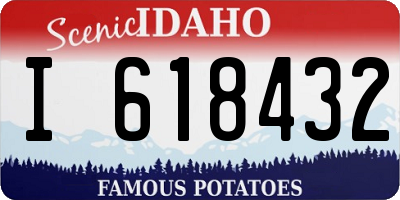 ID license plate I618432