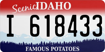 ID license plate I618433