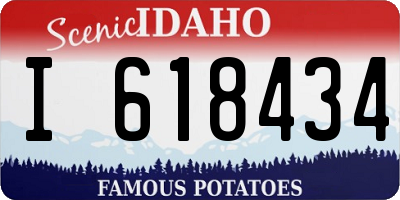 ID license plate I618434