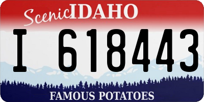 ID license plate I618443
