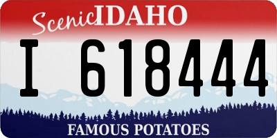 ID license plate I618444