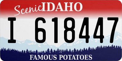 ID license plate I618447