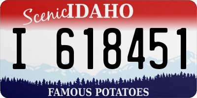 ID license plate I618451