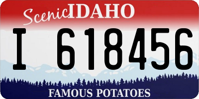 ID license plate I618456
