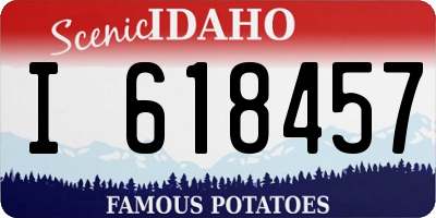 ID license plate I618457