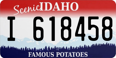 ID license plate I618458