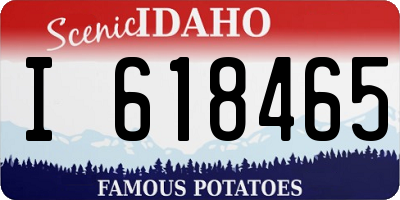 ID license plate I618465
