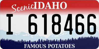 ID license plate I618466
