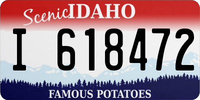 ID license plate I618472