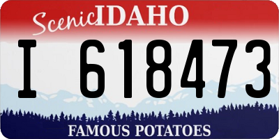 ID license plate I618473