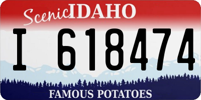 ID license plate I618474
