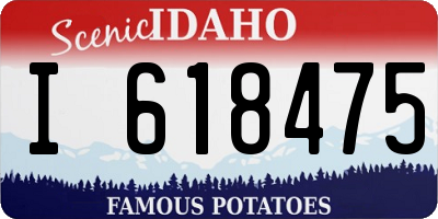 ID license plate I618475