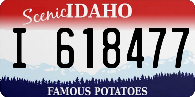 ID license plate I618477