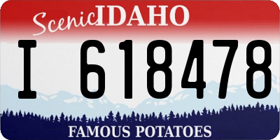 ID license plate I618478