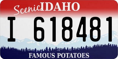 ID license plate I618481