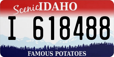 ID license plate I618488