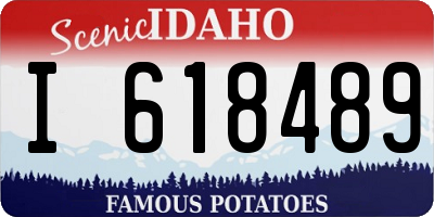 ID license plate I618489