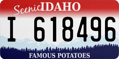 ID license plate I618496