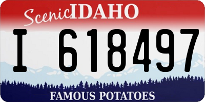 ID license plate I618497