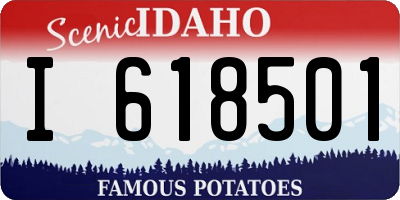ID license plate I618501