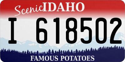 ID license plate I618502