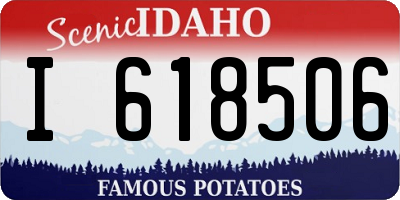 ID license plate I618506