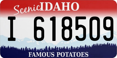 ID license plate I618509