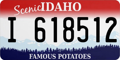 ID license plate I618512