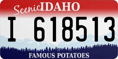 ID license plate I618513