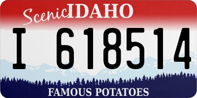 ID license plate I618514