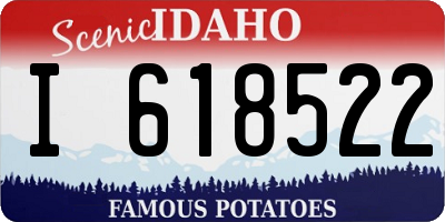 ID license plate I618522