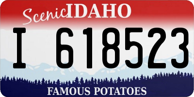 ID license plate I618523