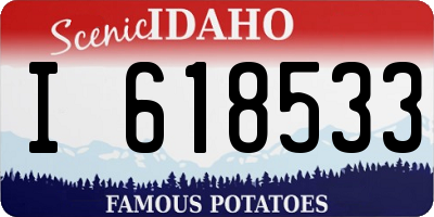 ID license plate I618533