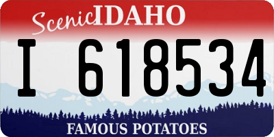ID license plate I618534