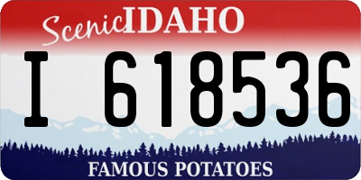 ID license plate I618536